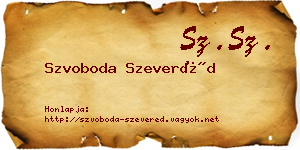 Szvoboda Szeveréd névjegykártya